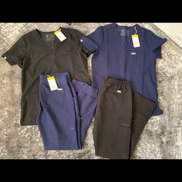 Figs scrubs (navy and black)